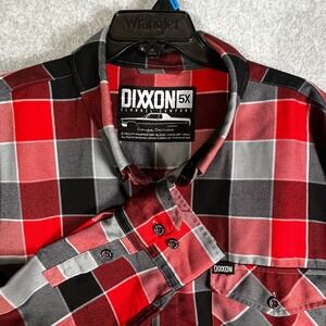 Dixxon Flannel Co Coupe DeVille Mens 5X Red Black Plaid D-Tech Long Sleeve Shirt